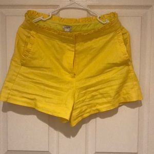 NWT J Crew Factory Yellow High-Waisted Shorts 2